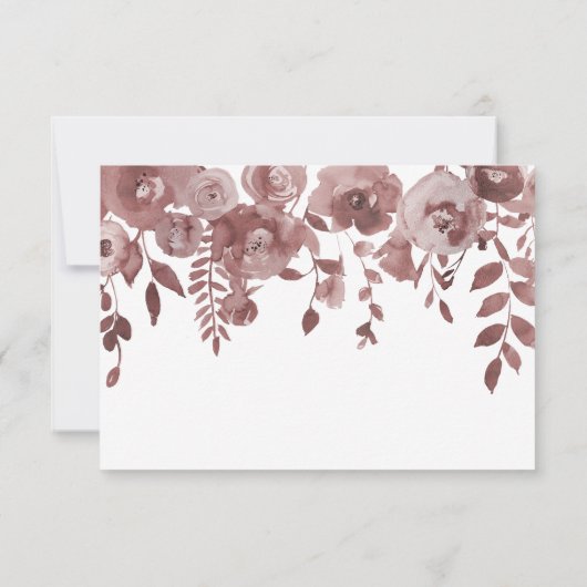 Mooie Mauve Waterverf Blooms Bedankkaart (Achterkant)