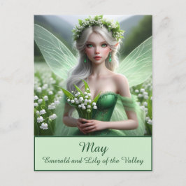 Mooie May Fairy in Lelies van de Vallei Briefkaart