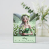 Mooie May Fairy in Lelies van de Vallei Briefkaart (Staand voorkant)