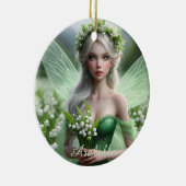 Mooie May Fairy in Lelies van de Vallei Keramisch Ornament (Rechts)