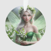 Mooie May Fairy in Lelies van de Vallei Ornament (voorkant)