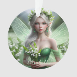 Mooie May Fairy in Lelies van de Vallei Ornament