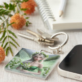 Mooie May Fairy in Lelies van de Vallei Sleutelhanger (Voorkant Rechts)