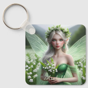 Mooie May Fairy in Lelies van de Vallei Sleutelhanger