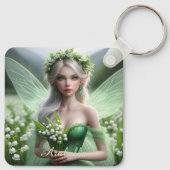 Mooie May Fairy in Lelies van de Vallei Sleutelhanger (Achterkant)