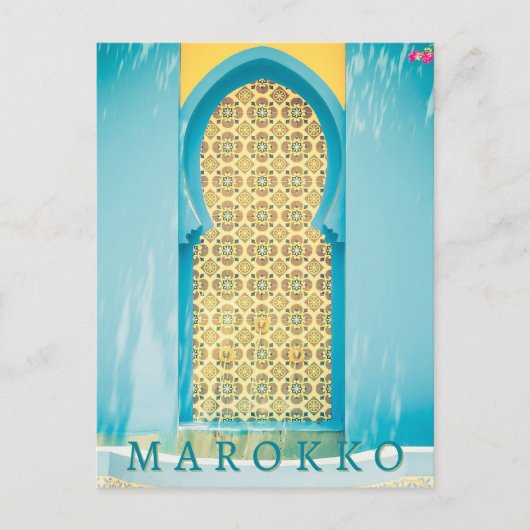Mooie Medina Marokko Deur in Marrakech Briefkaart (Voorkant)