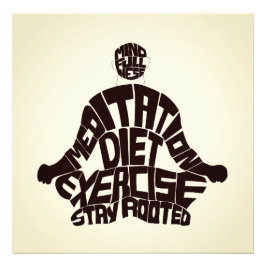 Mooie Meditatie motivatie kunst aan de muur Foto Afdruk