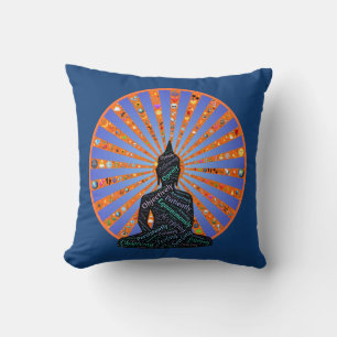 Mooie Meditation Disk met Buddha Silhouette Kussen