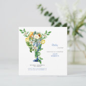 Mooie mediterrane Baby shower van Floral Kaart (Staand voorkant)