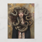 Mooie Medusa - Griekse Art Nouveau Portret 02 Briefkaart (Voorkant)