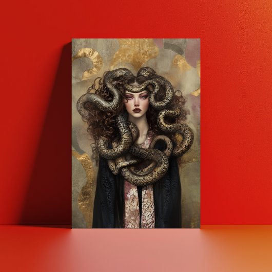 Mooie Medusa - Griekse Art Nouveau Portret 02 Briefkaart