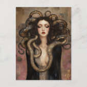 Mooie Medusa - Griekse Art Nouveau Portret Briefkaart (Voorkant)