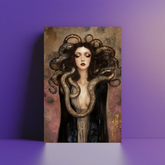 Mooie Medusa - Griekse Art Nouveau Portret Briefkaart