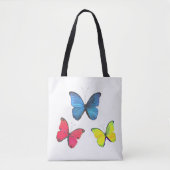 Mooie, meerkleurige gele vlinders tote bag (Voorkant)