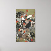 Mooie Meerkleurige Haan Canvas Afdruk (Voorkant)