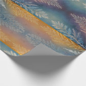 Mooie meerkleurige ijskristal gevederd cadeaupapier (Hoek)