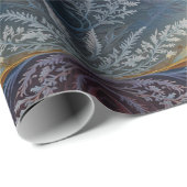 Mooie meerkleurige ijskristal gevederd cadeaupapier (Rol Hoek)