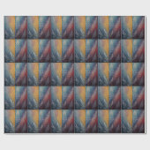 Mooie meerkleurige ijskristal gevederd cadeaupapier (Vlak)