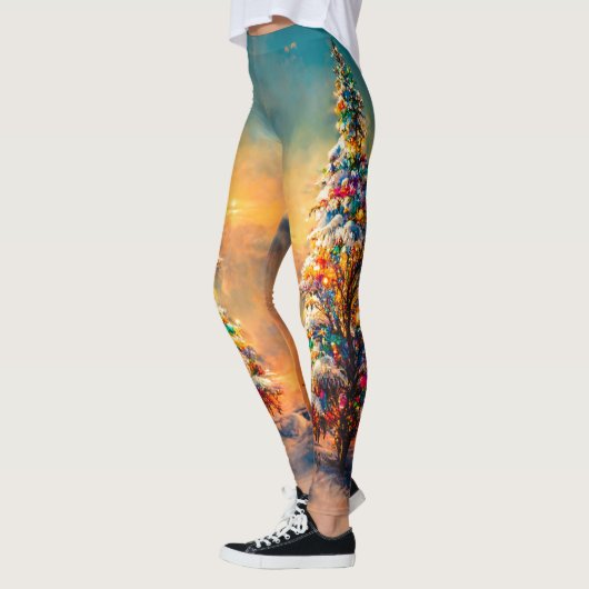 Mooie meerkleurige kerstboomLeggings Leggings (Links)