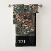 Mooie, meerkleurige roest en hoen bad handdoek (Insitu)