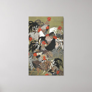 Mooie meerkleurige roosters canvas afdruk
