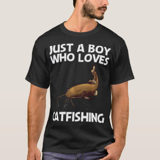Mooie Meervalvisvangst Voor Jongens Die Meerval Vi T-shirt