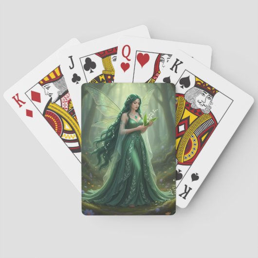 Mooie mei Emerald Fairy Pokerkaarten (Achterkant)