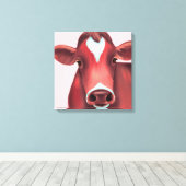Mooie meid  canvas afdruk (Insitu (Houten vloer))