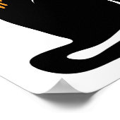 Mooie meid, grote zwarte kat Panther afbeelding Poster (Hoek)