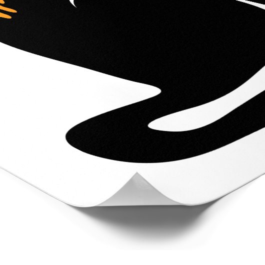 Mooie meid, grote zwarte kat Panther afbeelding Poster (Hoek)