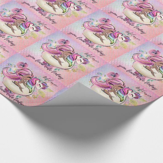 Mooie meid JE LIJKT ERG SCHATTIG TE ZIJN Vandaag E Cadeaupapier (Hoek)