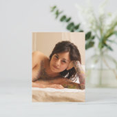 Mooie meid met foto van tattoos briefkaart (Staand voorkant)