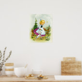 Mooie meid met hond poster (Keuken)