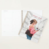 Mooie meid met koffie in Parijs Planner (Display)