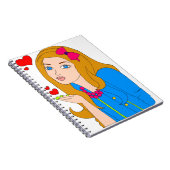 Mooie meid notitieboek (Rechterzijde)