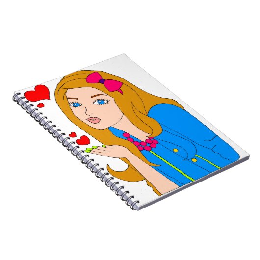 Mooie meid notitieboek (Rechterzijde)