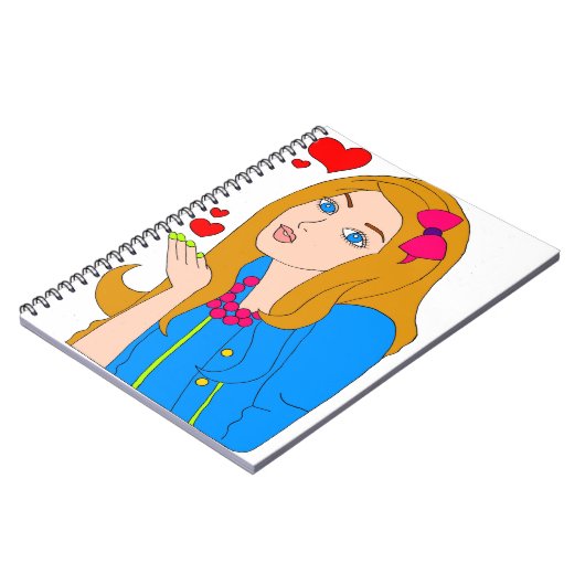 Mooie meid notitieboek (Linkerzijde)