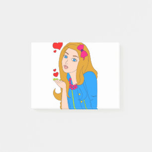 Mooie meid post-it® notes