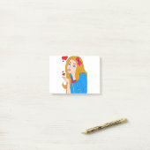 Mooie meid post-it® notes (Op bureau)