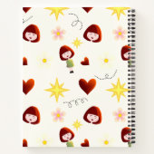 Mooie Meisje Bloem Notebook Notitieboek (Achterkant)