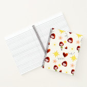 Mooie Meisje Bloem Notebook Notitieboek (Binnen)