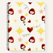 Mooie Meisje Bloem Notebook