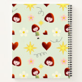 Mooie Meisje Bloem Notebook Notitieboek (Achterkant)