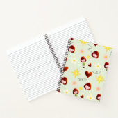 Mooie Meisje Bloem Notebook Notitieboek (Binnen)