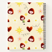 Mooie Meisje Bloem Notebook Notitieboek (Achterkant)