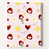 Mooie Meisje Bloem Notebook Notitieboek (Achterkant)