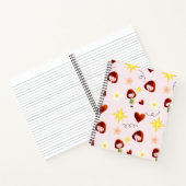 Mooie Meisje Bloem Notebook Notitieboek (Binnen)