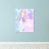 Mooie Meisje Canvas Afdruk (Insitu (Houten vloer))