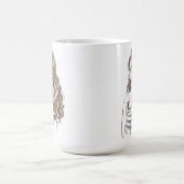 Mooie meisje schets koffiemok (Center)