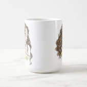 Mooie meisje schets koffiemok (Center)